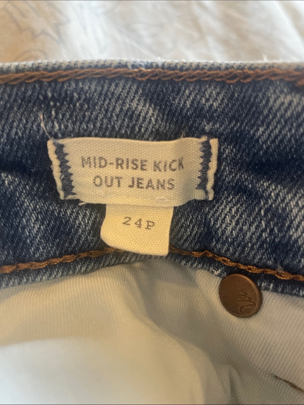 Madewell Midrise Kickout Jeans 24P - Picture 3 of 4